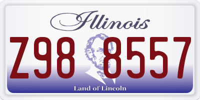 IL license plate Z988557