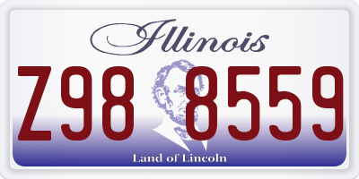 IL license plate Z988559