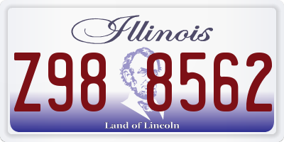 IL license plate Z988562