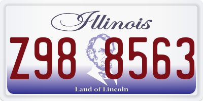 IL license plate Z988563