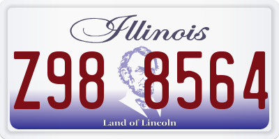 IL license plate Z988564