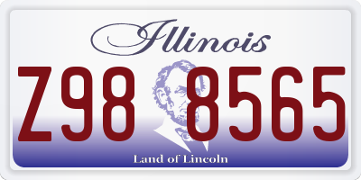 IL license plate Z988565