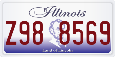 IL license plate Z988569