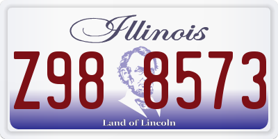 IL license plate Z988573