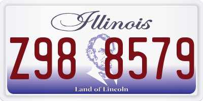 IL license plate Z988579