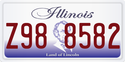 IL license plate Z988582