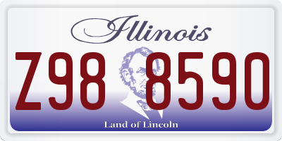 IL license plate Z988590