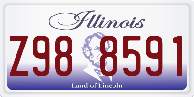 IL license plate Z988591