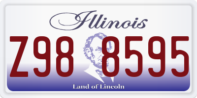 IL license plate Z988595