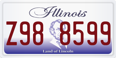 IL license plate Z988599