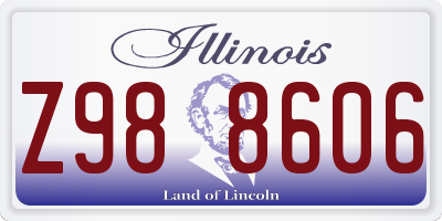 IL license plate Z988606