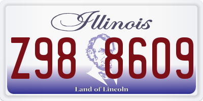 IL license plate Z988609