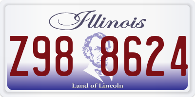 IL license plate Z988624