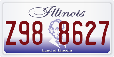 IL license plate Z988627