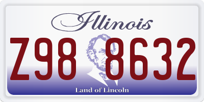 IL license plate Z988632