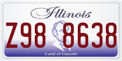 IL license plate Z988638