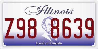 IL license plate Z988639