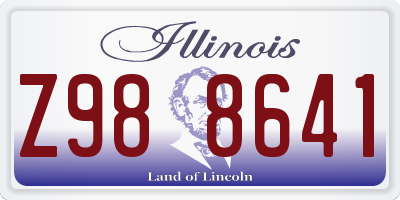 IL license plate Z988641