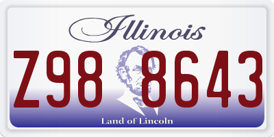 IL license plate Z988643