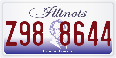 IL license plate Z988644