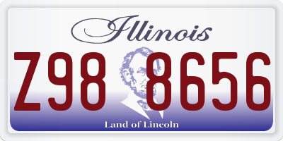 IL license plate Z988656