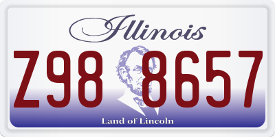 IL license plate Z988657