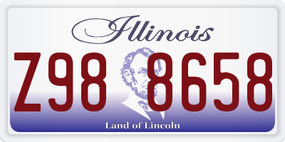 IL license plate Z988658