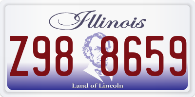 IL license plate Z988659