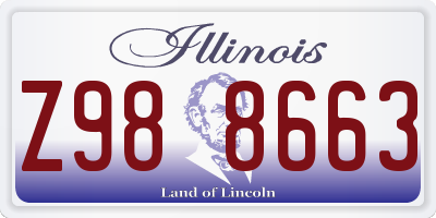 IL license plate Z988663