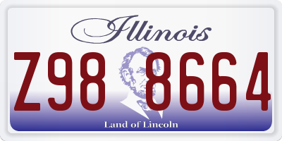 IL license plate Z988664