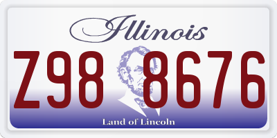 IL license plate Z988676