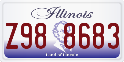 IL license plate Z988683