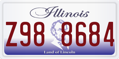 IL license plate Z988684