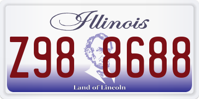 IL license plate Z988688