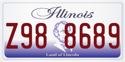 IL license plate Z988689