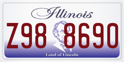 IL license plate Z988690