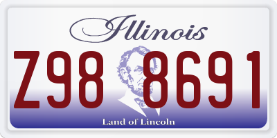 IL license plate Z988691