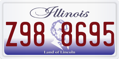 IL license plate Z988695