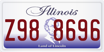 IL license plate Z988696