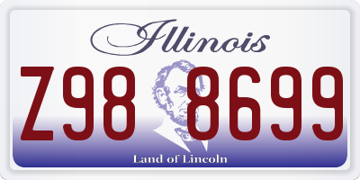 IL license plate Z988699