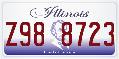 IL license plate Z988723