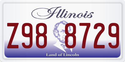 IL license plate Z988729