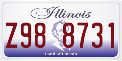 IL license plate Z988731