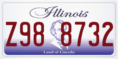 IL license plate Z988732