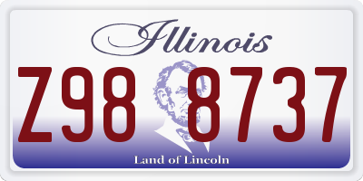 IL license plate Z988737