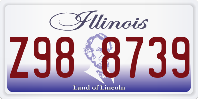 IL license plate Z988739