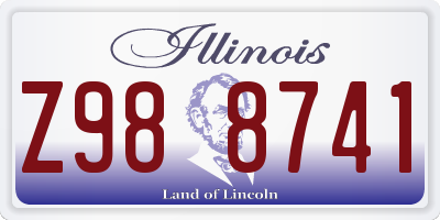 IL license plate Z988741