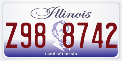 IL license plate Z988742