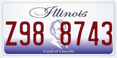 IL license plate Z988743