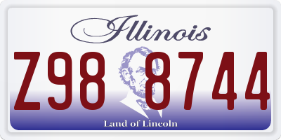 IL license plate Z988744